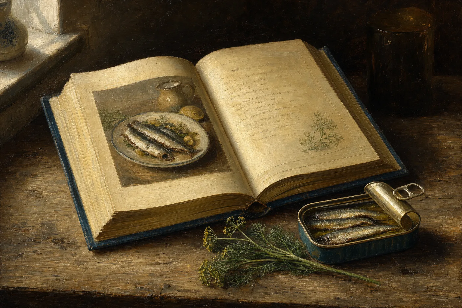 Cover of The Tinned Fish Cookbook by Bart van Olphen